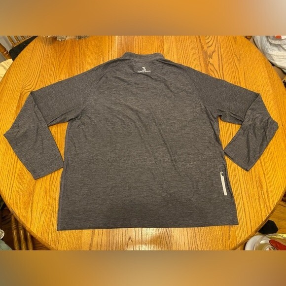 Pebble Beach Hesthered Grey Long Sleeve Performance Pull Over - Picture 4 of 16